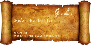 Györke Lilla névjegykártya